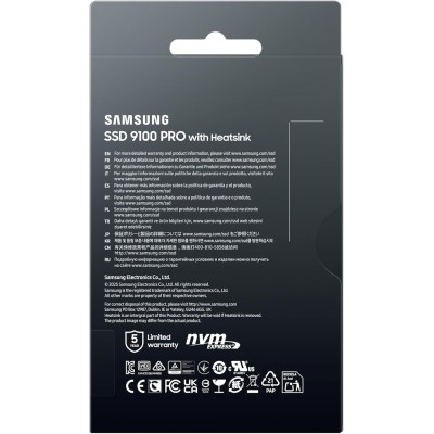 Накопичувач SSD Samsung M.2 1TB PCIe 5.0 9100PRO+ радіатор (MZ-VAP1T0CW) Накопичувач SSD Samsung M.2 1TB PCIe 5.0 9100PRO+ радіатор (MZ-VAP1T0CW)