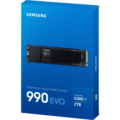 Накопичувач SSD Samsung M.2 2TB PCIe 4.0 990EVO (MZ-V9E2T0BW) Накопичувач SSD Samsung M.2 2TB PCIe 4.0 990EVO (MZ-V9E2T0BW)