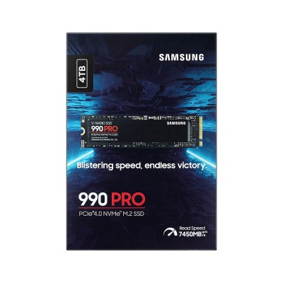 Накопичувач SSD Samsung M.2 4TB PCIe 4.0 990PRO (MZ-V9P4T0BW) Накопичувач SSD Samsung M.2 4TB PCIe 4.0 990PRO (MZ-V9P4T0BW)
