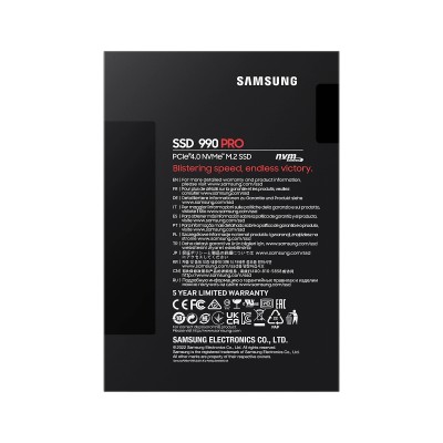 Накопичувач SSD Samsung M.2 4TB PCIe 4.0 990PRO (MZ-V9P4T0BW) Накопичувач SSD Samsung M.2 4TB PCIe 4.0 990PRO (MZ-V9P4T0BW)