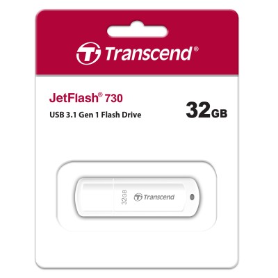 Накопичувач Transcend 32GB USB 3.1 Type-A JetFlash 730 Білий (TS32GJF730)