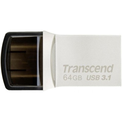 Накопичувач Transcend 64GB USB 3.1 Type-A + Type-C 890 R90/W30MB/s (TS64GJF890S) Накопичувач Transcend 64GB USB 3.1 Type-A + Type-C 890 R90/W30MB/s (TS64GJF890S)