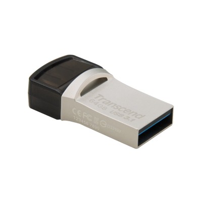 Накопичувач Transcend 64GB USB 3.1 Type-A + Type-C 890 R90/W30MB/s (TS64GJF890S) Накопичувач Transcend 64GB USB 3.1 Type-A + Type-C 890 R90/W30MB/s (TS64GJF890S)