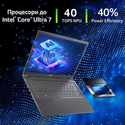 Ноутбук Acer Aspire 14 A14-52M 14" WUXGA OLED, Intel U7-258V, 32GB, F1TB, UMA, Win11, сірий (NX.JFVEU.005)