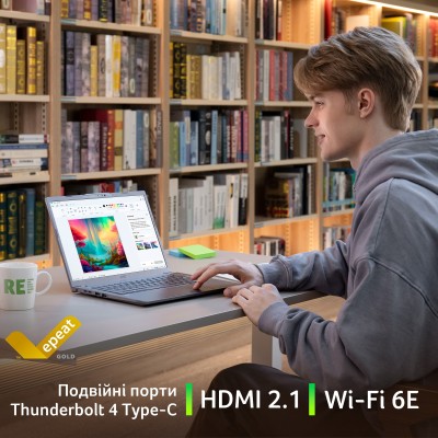Ноутбук Acer Aspire 14 A14-52M 14" WUXGA OLED, Intel U7-258V, 32GB, F1TB, UMA, Win11, сірий (NX.JFVEU.005)