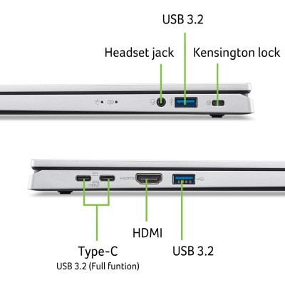 Ноутбук Acer Aspire Go AG15-32P 15.6" FHD IPS, Intel P N250, 8GB, F512GB, UMA, Lin, сріблястий (NX.J8XEU.004) Ноутбук Acer Aspire Go AG15-32P 15.6" FHD IPS, Intel P N250, 8GB, F512GB, UMA, Lin, сріблястий (NX.J8XEU.004)