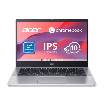 Ноутбук Acer Chromebook CB314-3HT 14" FHD IPS Touch, Intel C N4500, 8GB, F128GB, UMA, ChromeOS, сріблястий (NX.KB5EU.002)