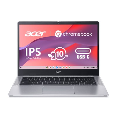 Ноутбук Acer Chromebook CB314-3HT 14" FHD IPS Touch, Intel P N6000, 8GB, F128GB, UMA, ChromeOS, сріблястий (NX.KB5EU.001)