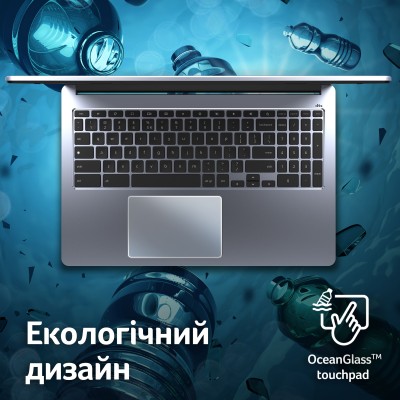 Ноутбук Acer Chromebook CB315-4H 15" FHD IPS, Intel C N4500, 8GB, F128GB, UMA, ChromeOS, сріблястий (NX.KB9EU.001)