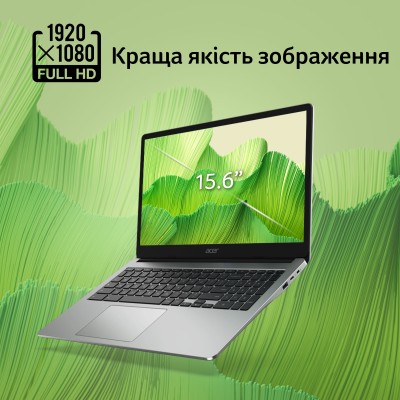 Ноутбук Acer Chromebook CB315-4HT 15" FHD IPS Touch, Intel C N4500, 8GB, F128GB, UMA, ChromeOS, сріблястий (NX.KBAEU.001) Ноутбук Acer Chromebook CB315-4HT 15" FHD IPS Touch, Intel C N4500, 8GB, F128GB, UMA, ChromeOS, сріблястий (NX.KBAEU.001)
