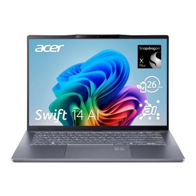 Ноутбук Acer Swift 14 AI SF14-11 14.5" WQXGA IPS, Quallcomm X1P-64-100, 16GB, F1TB, UMA, Win11, сірий (NX.KZXEU.001)