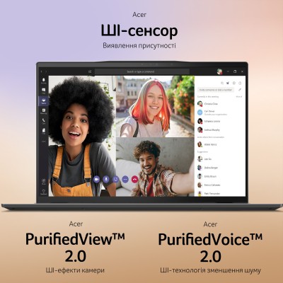 Ноутбук Acer Swift 14 AI SF14-11 14.5" WQXGA IPS, Quallcomm X1P-64-100, 16GB, F1TB, UMA, Win11, сірий (NX.KZXEU.001)