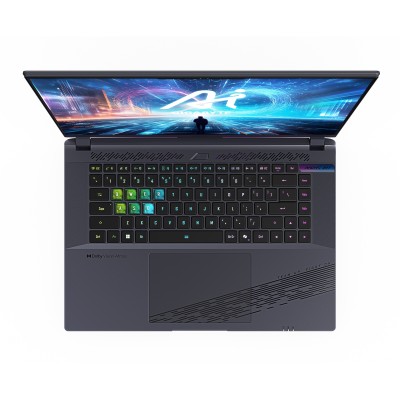 Ноутбук AORUS 16X 16.0 QHD 165Hz, Intel i7-13650HX, 16GB, F1TB, NVD4060-8, W11, чорний (AORUS_16X_9KG-43UAC54SH)