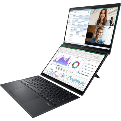 Ноутбук ASUS Zenbook DUO UX8406CA-QL214X 14" FHD OLED, Intel Ultra 7 255H, 32GB, F2TB, UMA, Win11P, Сірий Ноутбук ASUS Zenbook DUO UX8406CA-QL214X 14" FHD OLED, Intel Ultra 7 255H, 32GB, F2TB, UMA, Win11P, Сірий