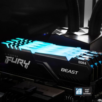 Пам'ять ПК Kingston DDR4 16GB 3200 FURY Beast RGB (KF432C16BB12A/16)