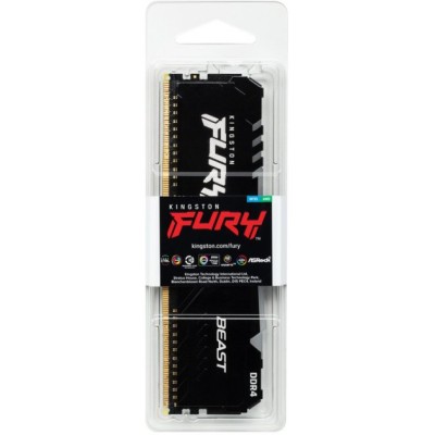 Пам'ять ПК Kingston DDR4 16GB 3200 FURY Beast RGB (KF432C16BB12A/16)
