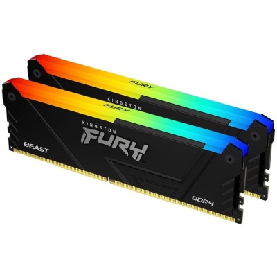 Пам'ять ПК Kingston DDR4 16GB KIT (8GBx2) 3200 FURY Beast RGB (KF432C16BB2AK2/16)