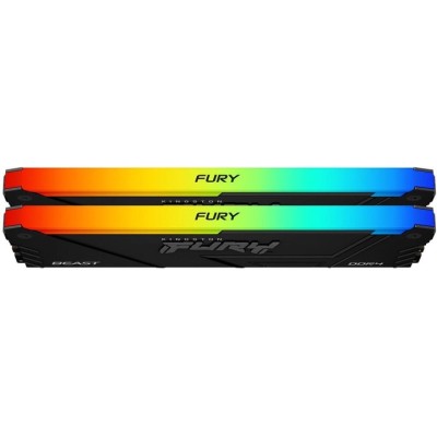 Пам'ять ПК Kingston DDR4 16GB KIT (8GBx2) 3200 FURY Beast RGB (KF432C16BB2AK2/16)