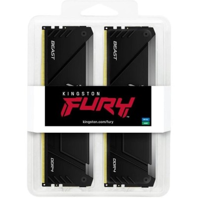Пам'ять ПК Kingston DDR4 16GB KIT (8GBx2) 3200 FURY Beast RGB (KF432C16BB2AK2/16)