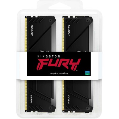 Пам'ять ПК Kingston DDR4 16GB KIT (8GBx2) 3600 FURY Beast RGB (KF436C17BB2AK2/16)