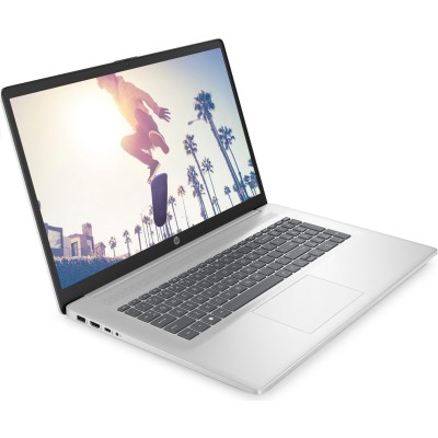 Ноутбук HP 17-cn4006ua 17.3" FHD IPS AG, Intel 5-120U, 16GB, F512GB, UMA, DOS, сріблястий