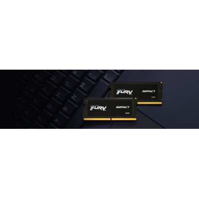 Пам'ять ноутбука Kingston DDR5 64GB KIT (32GBx2) 4800 FURY Impact (KF548S38IBK2-64)