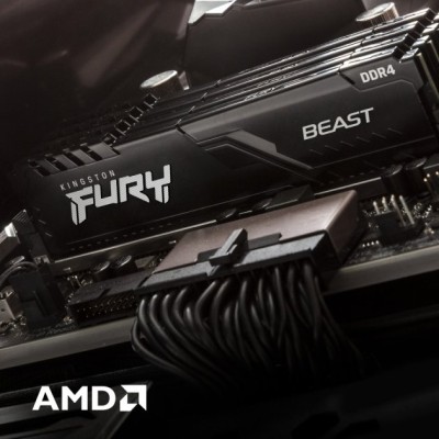 Пам'ять ПК Kingston DDR4 32GB KIT (16GBx2) 3600 FURY Beast (KF436C18BBK2/32) Пам'ять ПК Kingston DDR4 32GB KIT (16GBx2) 3600 FURY Beast (KF436C18BBK2/32)
