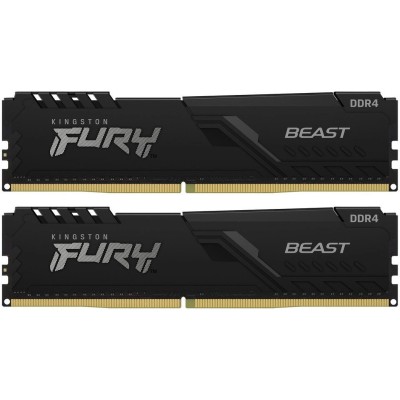 Пам'ять ПК Kingston DDR4 32GB KIT (16GBx2) 3600 FURY Beast (KF436C18BBK2/32) Пам'ять ПК Kingston DDR4 32GB KIT (16GBx2) 3600 FURY Beast (KF436C18BBK2/32)