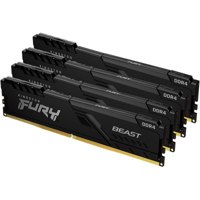Пам'ять ПК Kingston DDR4 32GB KIT (8GBx4) 3200 FURY Beast (KF432C16BBK4/32)