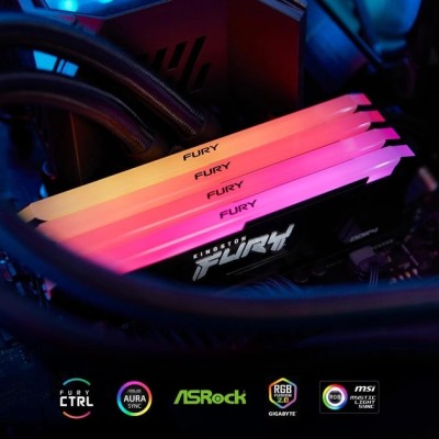 Пам'ять ПК Kingston DDR4 8GB 3200 FURY Beast RGB (KF432C16BB2A/8)