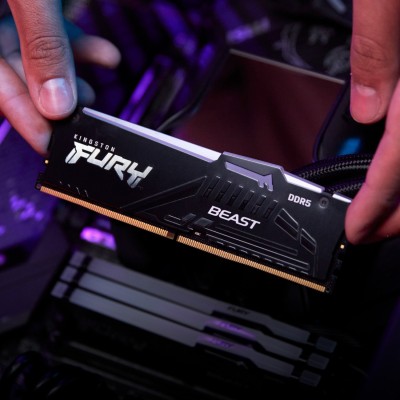 Пам'ять ПК Kingston DDR5 16GB 5600 FURY Beast RGB (KF556C40BBA-16) Пам'ять ПК Kingston DDR5 16GB 5600 FURY Beast RGB (KF556C40BBA-16)
