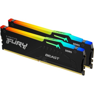 Пам'ять ПК Kingston DDR5 16GB 5600 FURY Beast RGB (KF556C40BBA-16) Пам'ять ПК Kingston DDR5 16GB 5600 FURY Beast RGB (KF556C40BBA-16)