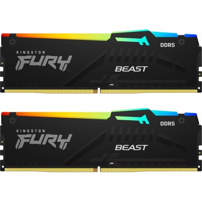 Пам'ять ПК Kingston DDR5 16GB 5600 FURY Beast RGB (KF556C40BBA-16) Пам'ять ПК Kingston DDR5 16GB 5600 FURY Beast RGB (KF556C40BBA-16)