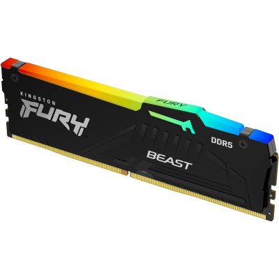 Пам'ять ПК Kingston DDR5 16GB 6000 FURY Beast RGB XMP (KF560C30BBA-16)