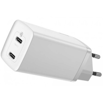 Зарядний Пристрій Baseus GaN2 Lite Quick Charger 65W (2 Type-C) (CCGAN2L-E02) White Зарядний Пристрій Baseus GaN2 Lite Quick Charger 65W (2 Type-C) (CCGAN2L-E02) White