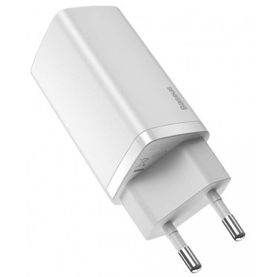 Зарядний Пристрій Baseus GaN2 Lite Quick Charger 65W (2 Type-C) (CCGAN2L-E02) White Зарядний Пристрій Baseus GaN2 Lite Quick Charger 65W (2 Type-C) (CCGAN2L-E02) White
