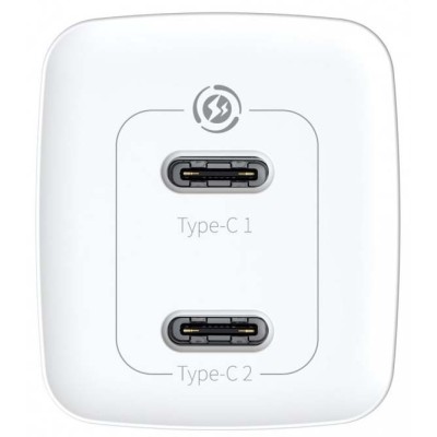 Зарядний Пристрій Baseus GaN2 Lite Quick Charger 65W (2 Type-C) (CCGAN2L-E02) White Зарядний Пристрій Baseus GaN2 Lite Quick Charger 65W (2 Type-C) (CCGAN2L-E02) White