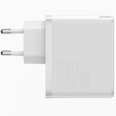 Зарядний Пристрій Baseus GaN2 Quick Charger 1C 100W With Cable Type-C to Type-C 100W 1.5m (TZCCGAN-L02) White Зарядний Пристрій Baseus GaN2 Quick Charger 1C 100W With Cable Type-C to Type-C 100W 1.5m (TZCCGAN-L02) White