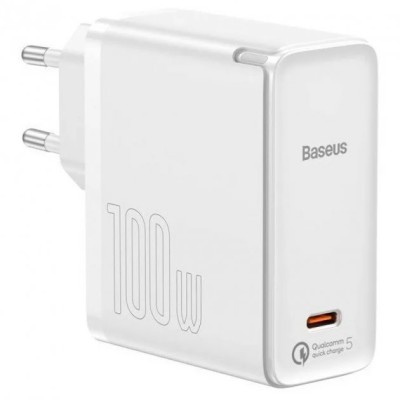 Зарядний Пристрій Baseus GaN2 Quick Charger 1C 100W With Cable Type-C to Type-C 100W 1.5m (TZCCGAN-L02) White Зарядний Пристрій Baseus GaN2 Quick Charger 1C 100W With Cable Type-C to Type-C 100W 1.5m (TZCCGAN-L02) White