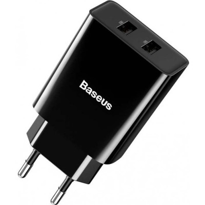 Зарядний Пристрій Baseus Speed Mini Dual U Charger 10.5W (CCFS-R01) Black Зарядний Пристрій Baseus Speed Mini Dual U Charger 10.5W (CCFS-R01) Black