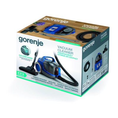 Пилосос Gorenje контейнерний, 800Вт, конт пил -2.2л, HEPA, телескоп трубка, синій (VCEA01GACBUCY) Пилосос Gorenje контейнерний, 800Вт, конт пил -2.2л, HEPA, телескоп трубка, синій (VCEA01GACBUCY)