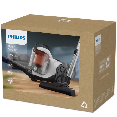 Пилосос Philips безмішковий Series 1000, 750Вт, конт пил -1.3л, вага-3.5кг, Super Clean Air, білий (XB1111/10) Пилосос Philips безмішковий Series 1000, 750Вт, конт пил -1.3л, вага-3.5кг, Super Clean Air, білий (XB1111/10)