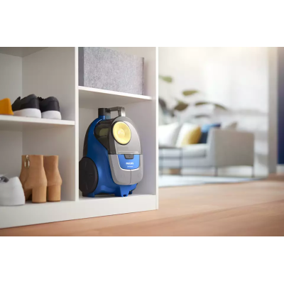 Пилосос Philips контейнерний 2000 series, 850Вт, конт пил -1,3л, мікрофібра, синьо-жовтий (XB2125/09)