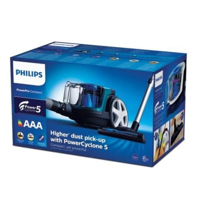 Пилосос Philips контейнерний 3000 series , 900Вт, конт пил -1,5л, НЕРА, турбощітка, чорно-зелений (FC9334/09)