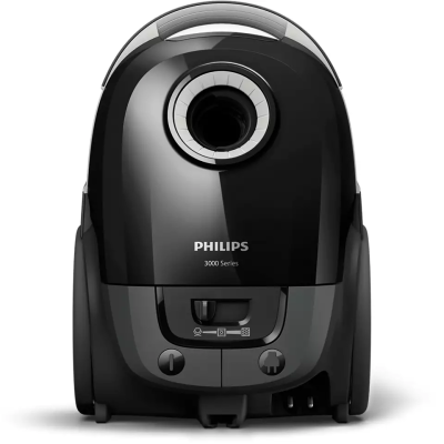 Пилосос Philips мішковий 3000 series, 900Вт, 3л, НЕРА, чорний (XD3112/09)