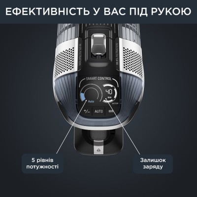 Пилосос Rowenta безпровідний X-Force Flex 14.60 Auto Animal, 48Вт, конт пил -0.9л, автон. робота до 70хв, НЕРА, чорно-сірий (RH9