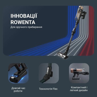 Пилосос Rowenta безпровідний X-Force Flex 14.80 Auto Animal, 240Вт, конт пил -0.65л, автон. робота до 90хв, HEF system 99,9%, чо Пилосос Rowenta безпровідний X-Force Flex 14.80 Auto Animal, 240Вт, конт пил -0.65л, автон. робота до 90хв, HEF system 99,9%, чо