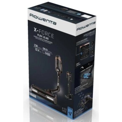 Пилосос Rowenta безпровідний X-Force Flex 15.60, 230Вт, вологе прибирання, конт пил -0.9л, автон. робота до 80хв, НЕРА, підсвітк Пилосос Rowenta безпровідний X-Force Flex 15.60, 230Вт, вологе прибирання, конт пил -0.9л, автон. робота до 80хв, НЕРА, підсвітк