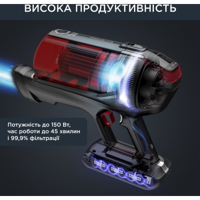 Пилосос Rowenta безпровідний X-Force Flex 12.60 Auto Animal, 320Вт, конт пил -0.9л, автон. робота до 45хв, вага-3кг, НЕРА, чорно Пилосос Rowenta безпровідний X-Force Flex 12.60 Auto Animal, 320Вт, конт пил -0.9л, автон. робота до 45хв, вага-3кг, НЕРА, чорно
