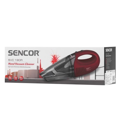 Пилосос Sencor автомобільний, 450Вт, конт пил -0.5л, автон. робота до 15хв, вага-1.5кг, червоний (SVC190R) Пилосос Sencor автомобільний, 450Вт, конт пил -0.5л, автон. робота до 15хв, вага-1.5кг, червоний (SVC190R)